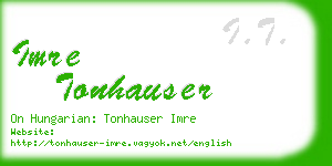 imre tonhauser business card